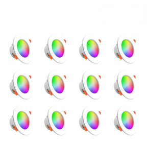 Kit 1-10 Spots de Luz LED Inteligente 10W RGB com Controle por App e Bluetoot