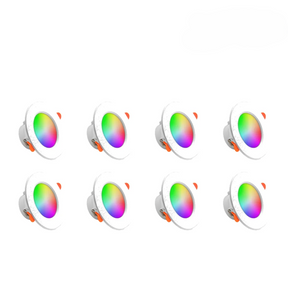 Kit 1-10 Spots de Luz LED Inteligente 10W RGB com Controle por App e Bluetoot