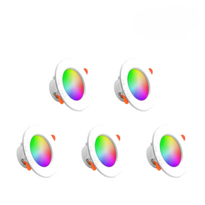 Kit 1-10 Spots de Luz LED Inteligente 10W RGB com Controle por App e Bluetoot