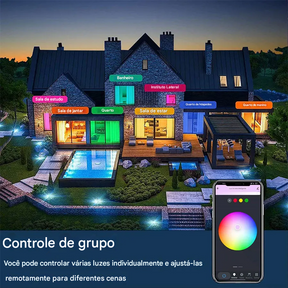 Luminária LED Plafon Inteligente Tuya Wi-Fi 24W 220V RGB com Controle por App Alex