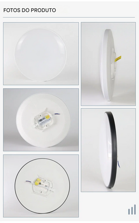 Luminária LED Plafon Inteligente Tuya Wi-Fi 24W 220V RGB com Controle por App Alex