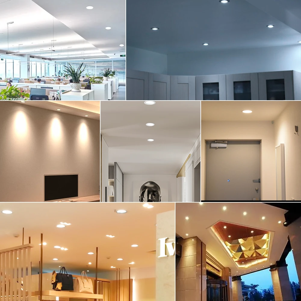 Spot LED Embutido Redondo 7W a 18W AC220V 240V