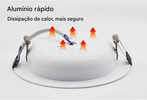 Spot LED Embutido Redondo 7W a 18W AC220V 240V