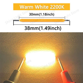 Kit de 10 a 1200 LEDs Filamento COB 3V 38mm para Decoração