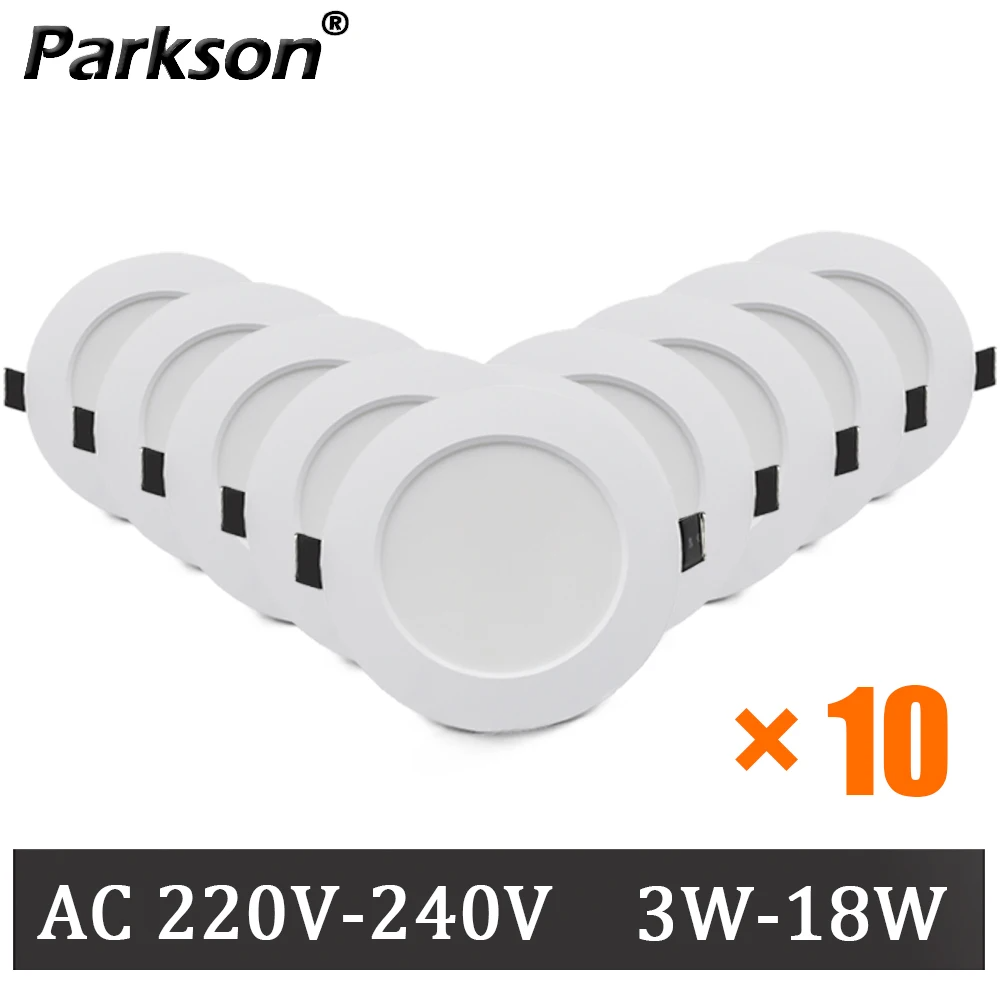 Kit com 10 Spots LED Redondo 220V Embutido