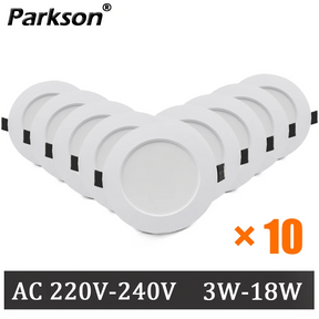 Kit com 10 Spots LED Redondo 220V Embutido