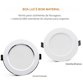 Kit com 10 Spots LED Redondo 220V Embutido