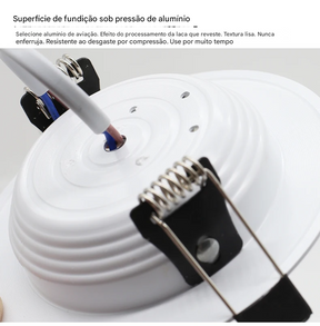 Kit com 10 Spots LED Redondo 220V Embutido