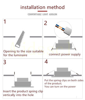 Spot LED Embutido Regulável 5W a 15W Luz AC110V 220V - Branco Quente 3000k