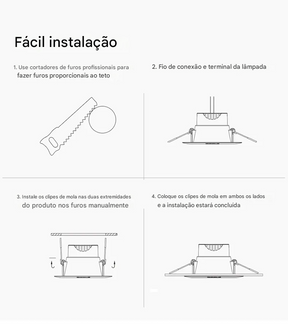 Spot LED Embutido com Ângulo Ajustável 3W a 12W Rotativo