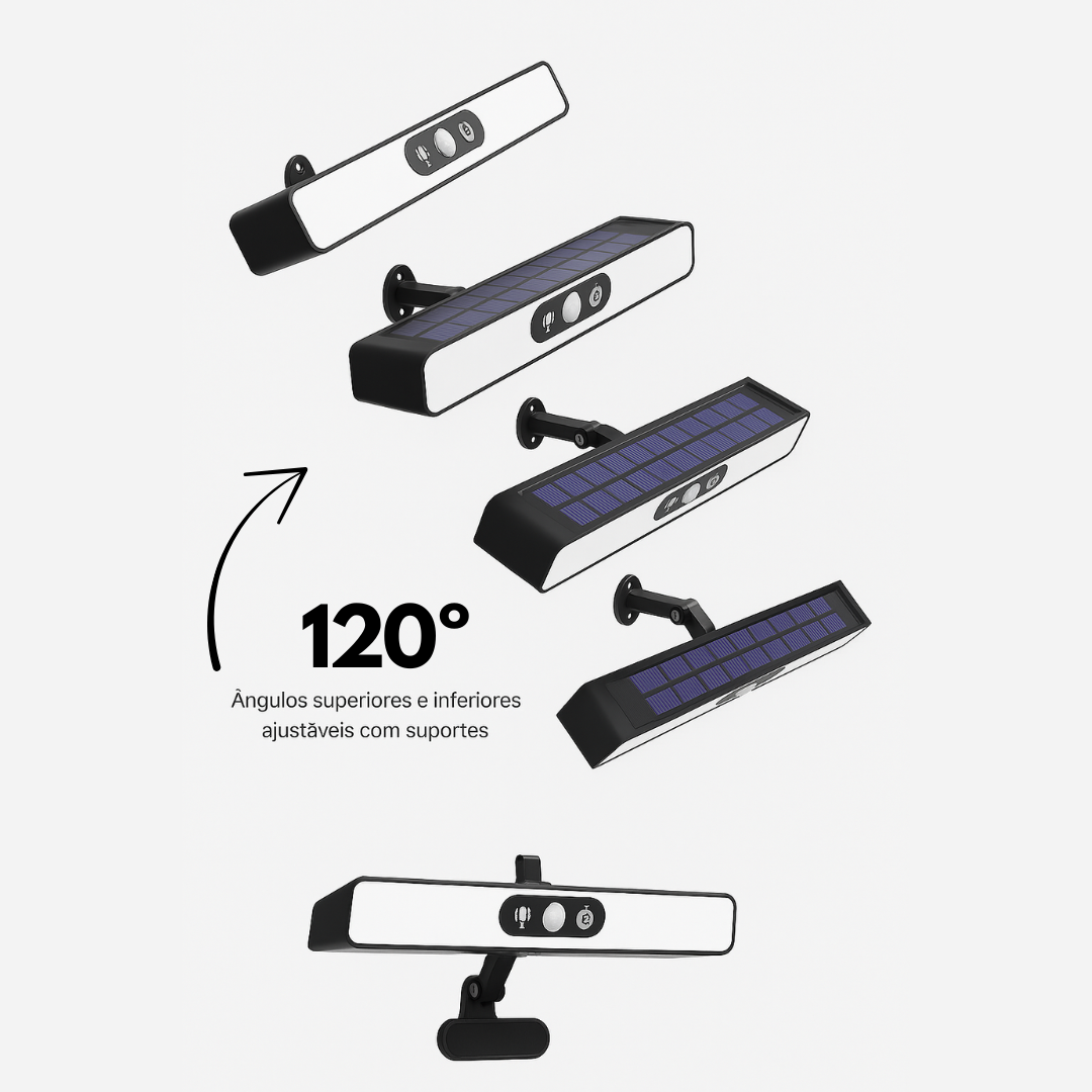 Luz Solar com Sensor de Presença à Prova d´água com Clipe Prendedor