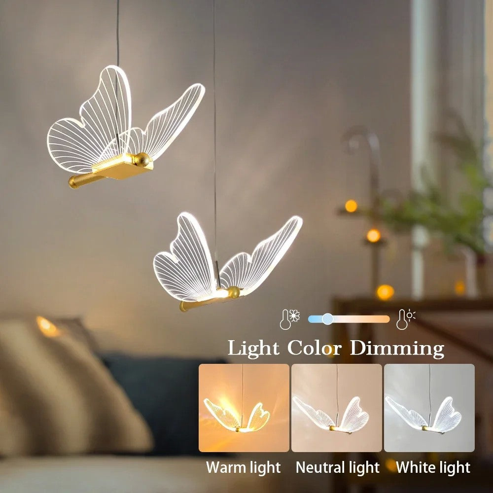 Luminária LED Pendentes de Borboleta Super Sofisticado e Moderno
