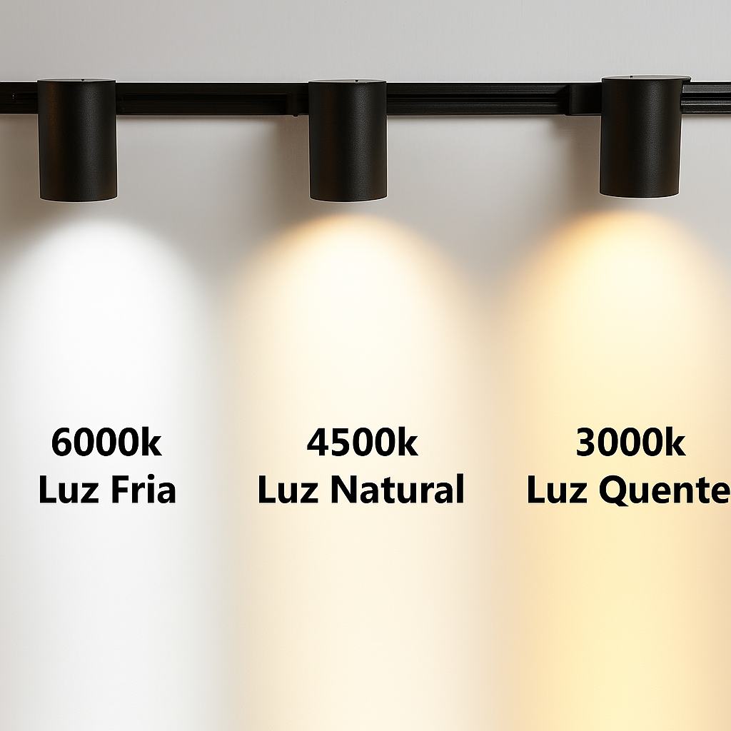 Kit Completo 10 Unidades Spot LED de Trilho 220V - Kit BRANCO