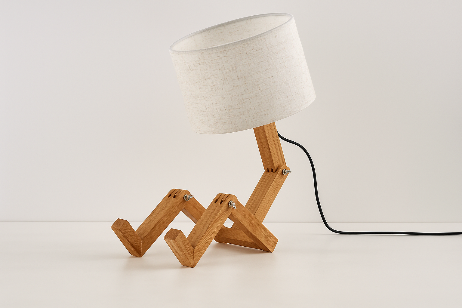 Luminária de Mesa Criativa Luxuosa de Madeira Para Decoração Moderna