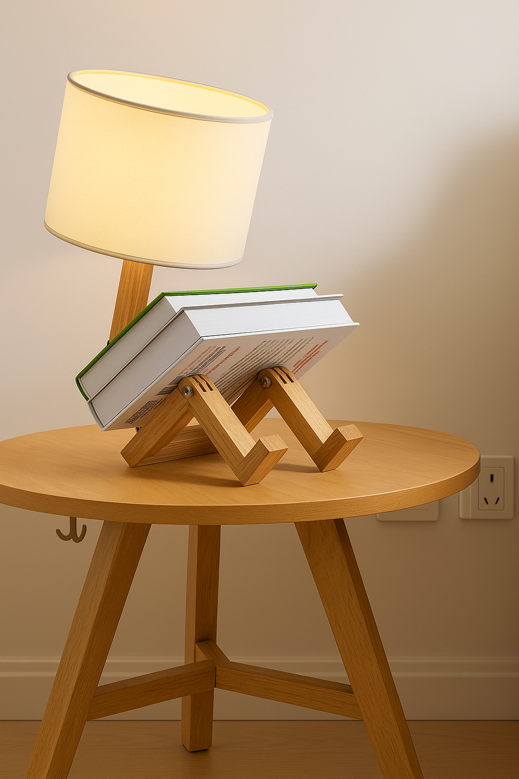 Luminária de Mesa Criativa Luxuosa de Madeira Para Decoração Moderna