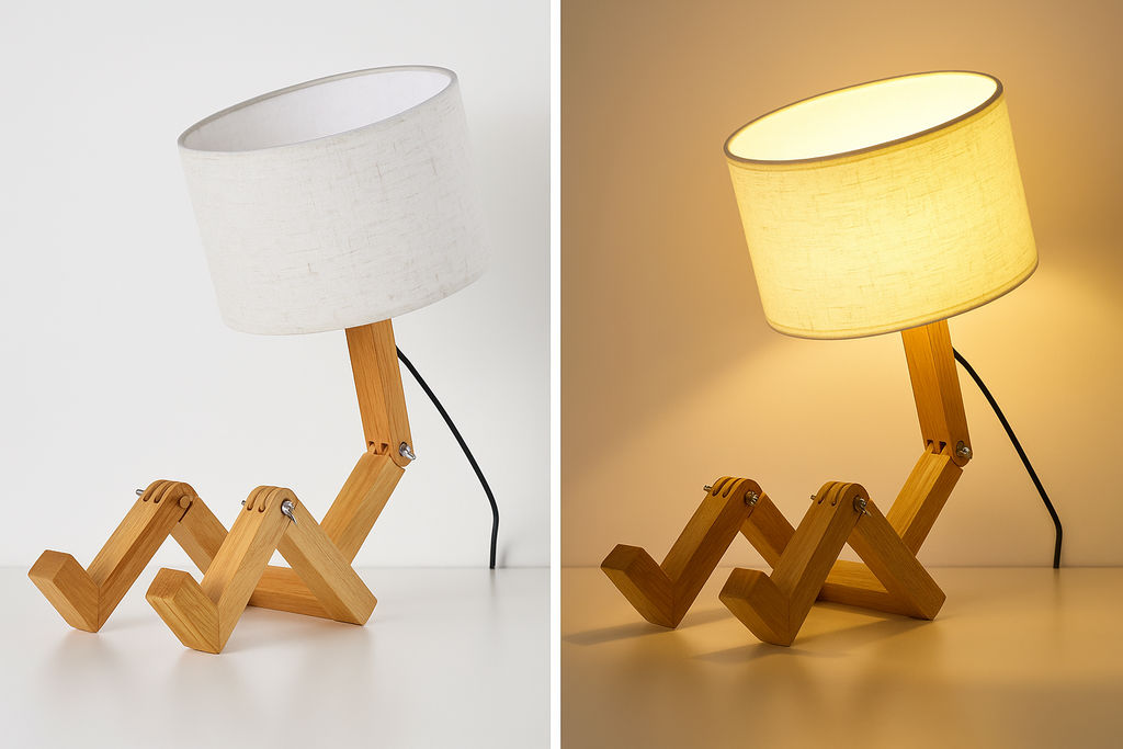 Luminária de Mesa Criativa Luxuosa de Madeira Para Decoração Moderna