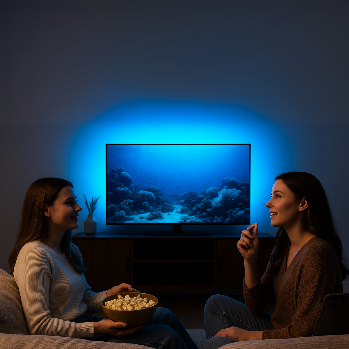 Fita de LED Imersiva e Dimensional para TV com Sensor de Captura de Cor e Sincronização de Música