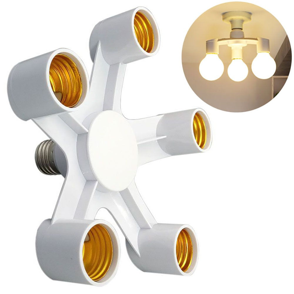 Adaptador Soquete E27 para Lâmpadas LED E27 - 5 em 1