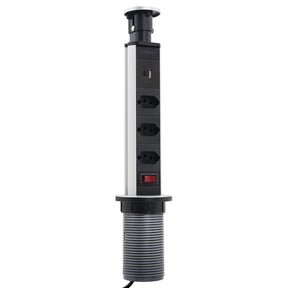 Régua de Tomadas com Extensão e Portas USB - 2M 110-220V Multiplos Padrões