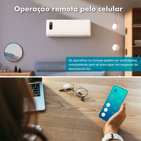 Régua de Tomadas com Extensão e Portas USB - 2M 110-220V Padrão Brasil