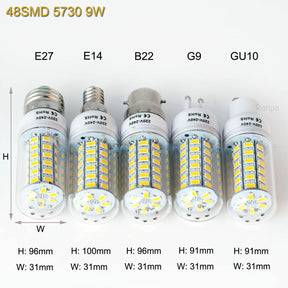 Lâmpada LED Tipo Milho 7W a 15W Super Brilhante
