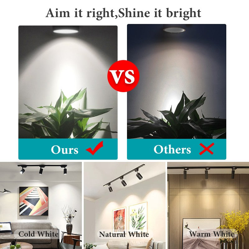 1 Unidade Spot LED para Trilho 220V COB 12W a 40W - BRANCO