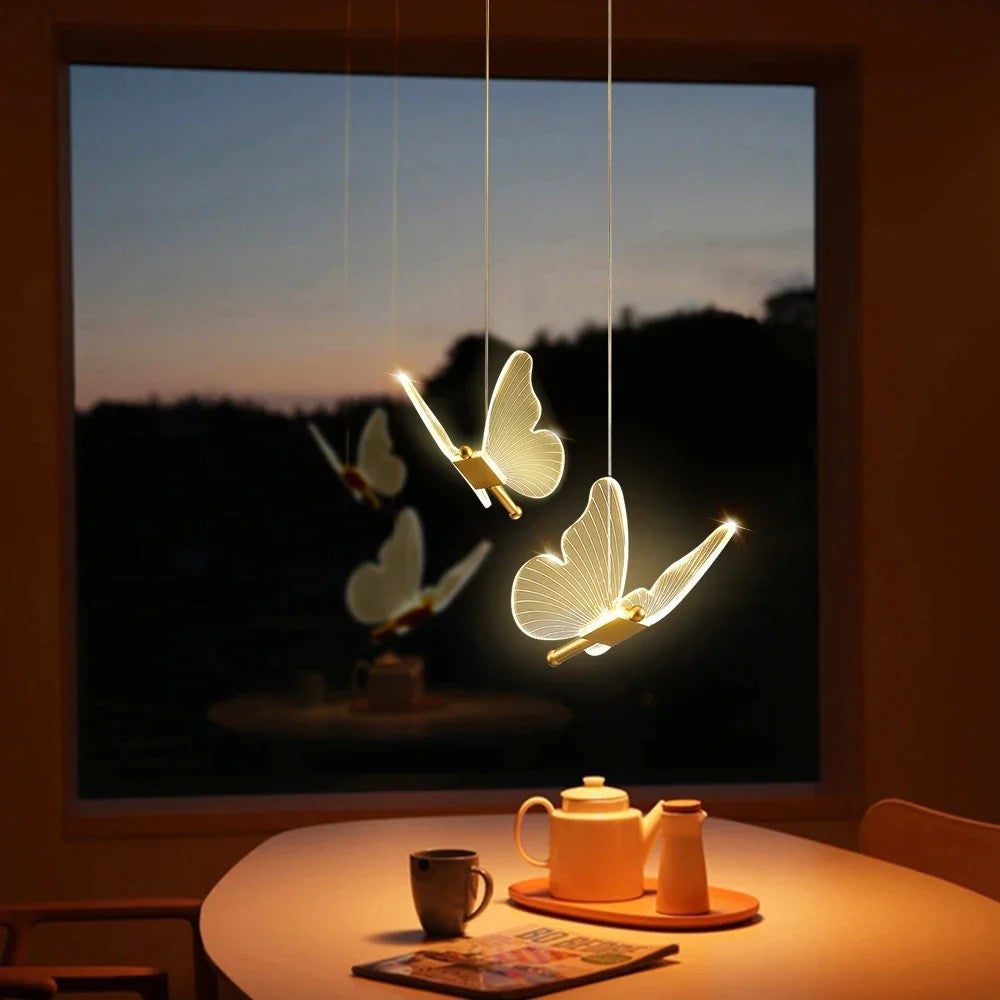 Luminária LED Pendentes de Borboleta Super Sofisticado e Moderno