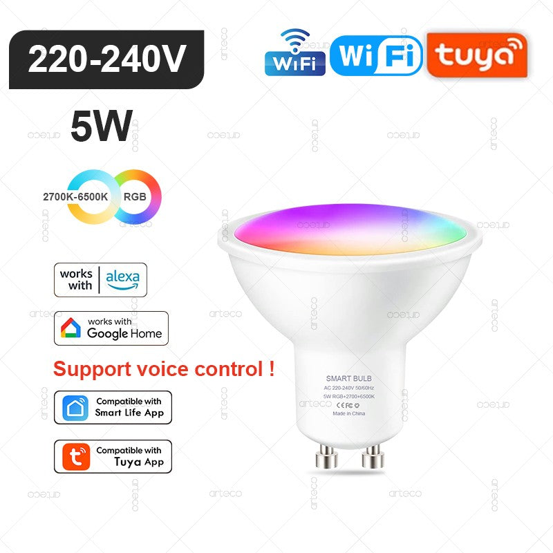 Lâmpada LED Inteligente Tuya com Controle por Wi-Fi, Zigbee ou Bluetooth