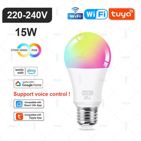 Lâmpada LED Inteligente Tuya com Controle por Wi-Fi, Zigbee ou Bluetooth