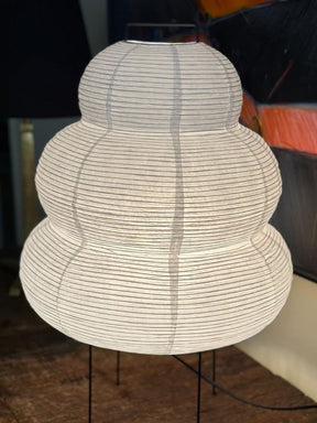 Luminária de Mesa LED Estilo Japonês com Papel de Arroz e 3 Níveis de Iluminação