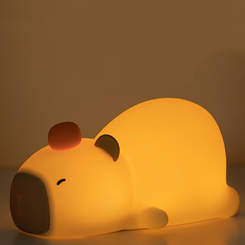 Luminária Capivara de Silicone com Bateria Recarregável USB