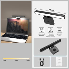 Luz de Tela Suspensa USB com Ajuste de Brilho Contínuo para Monitor