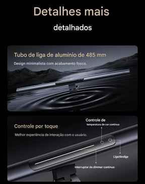 Luminária LED Magnética USB para Computador e Notebook com Luz Protetora Ocular